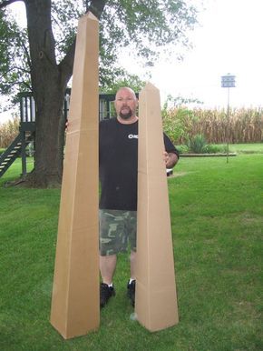 Graveyard Obelisks From Cardboard.: 10 Steps Halloween Fence, Creepy Halloween Party, Halloween Outside, Happy Halloween Witches, Halloween Graveyard, Creepy Halloween Decorations, Halloween Cakes, Outdoor Halloween, Halloween Projects