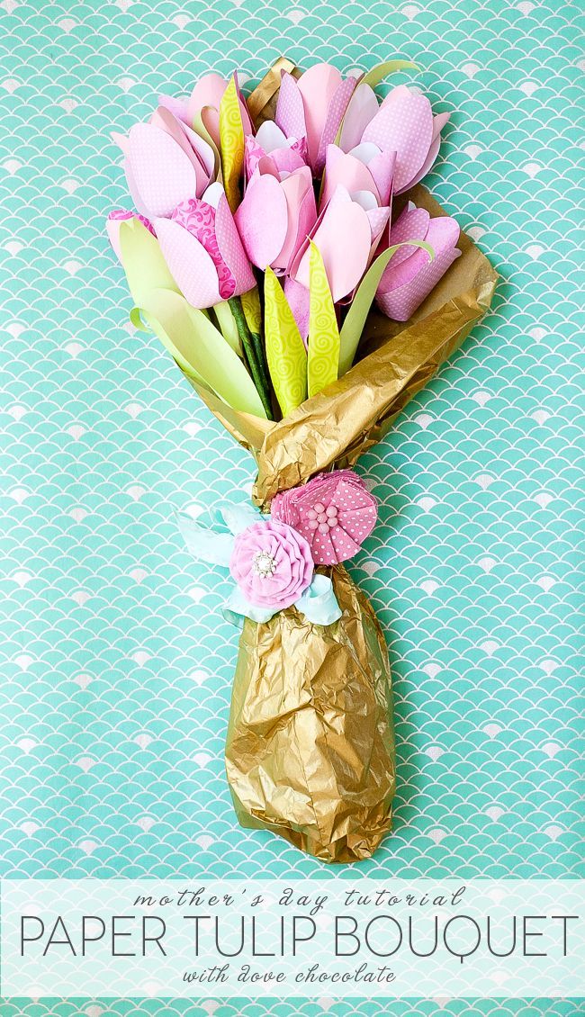 mother s day cheery chocolate paper tulip tutorial pinterest