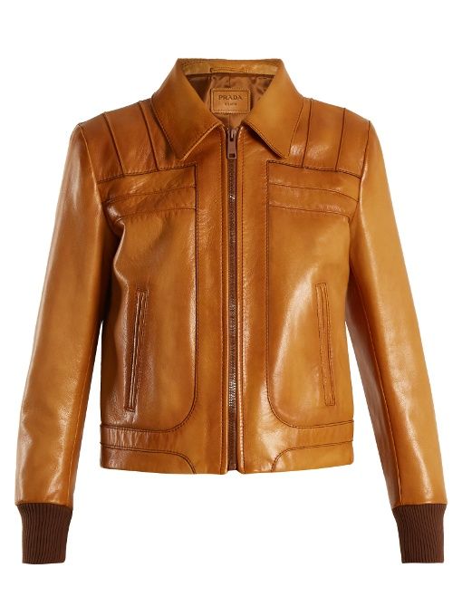 mens brown prada leather jacket mens brown prada leather jacket