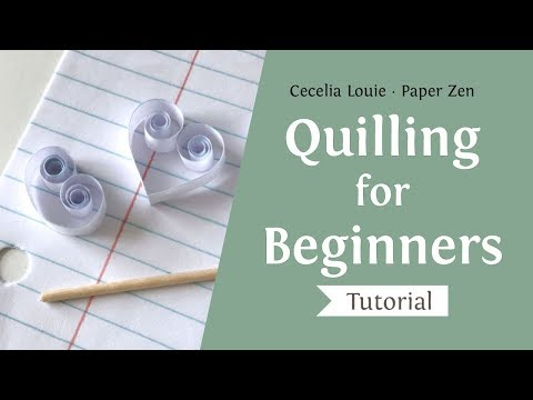 Paper Quilling for Beginners - Easy Basic Shapes Pattern and Tutorial - no tools needed