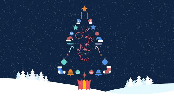 Christmas logo (Holidays) #Envato #Videohive | Weihnachtskarten