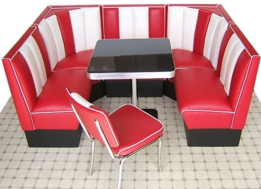 Retro Booth Diner Set With Tables And Chairs Retro Booth Diner Set With Tables And Chairs