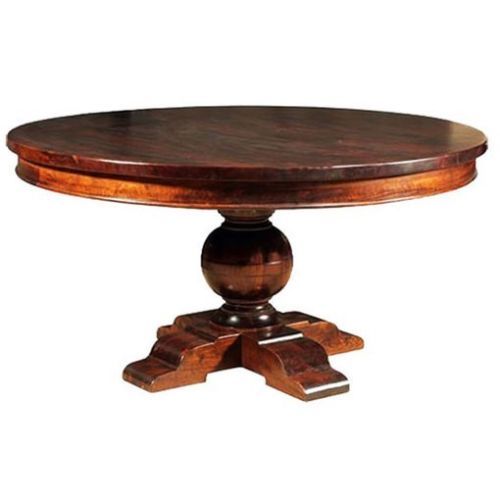 60" Round Solid Mango Wood Plantation Style Dining Table Colonial Adorable Mango Wood Dining Room Table Decorating Design 60" Round Solid Mango Wood Plantation Style Dining Table Colonial Custom Mango Wood Dining Room Table Design Ideas