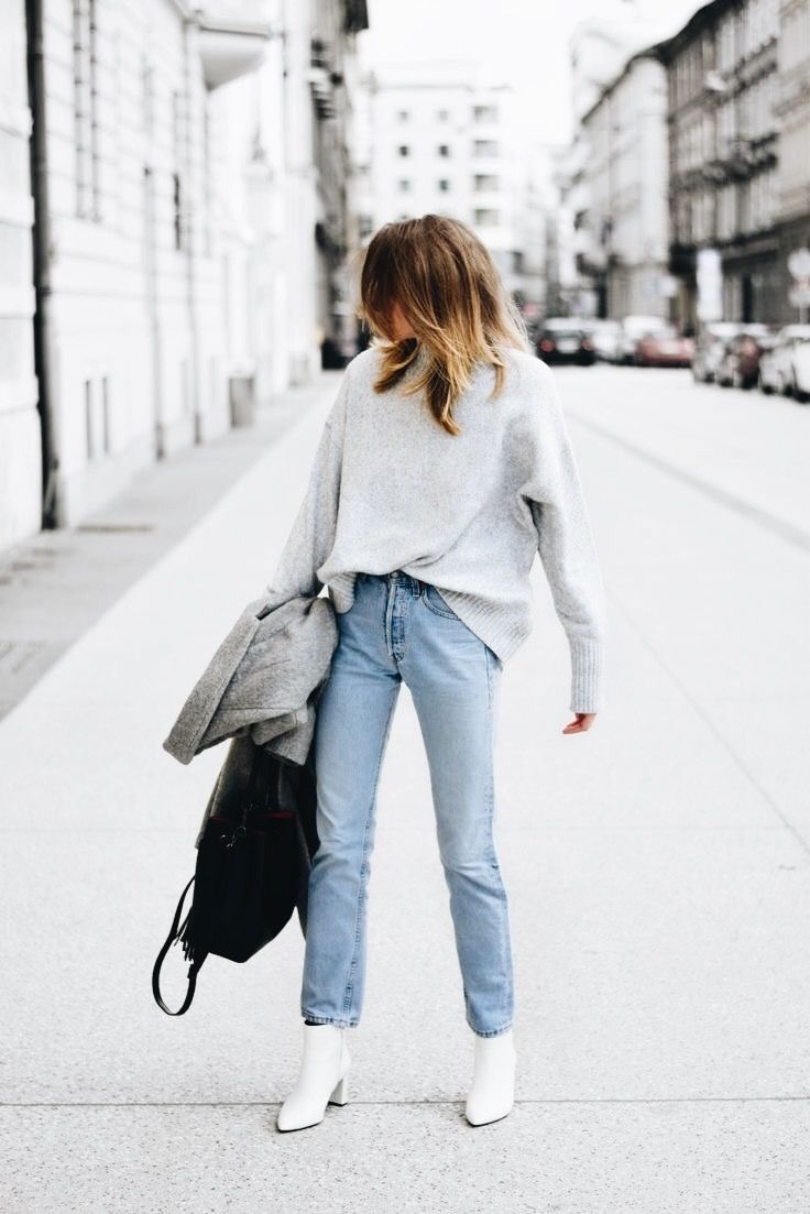 perfect high waisted jeans winter outfit
10