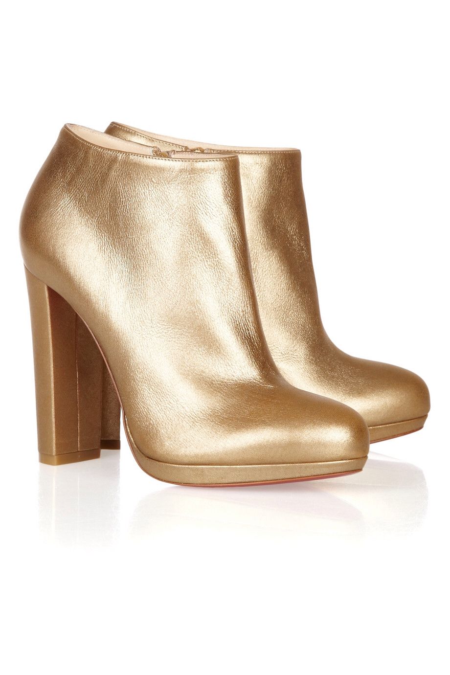 louboutin gold boots