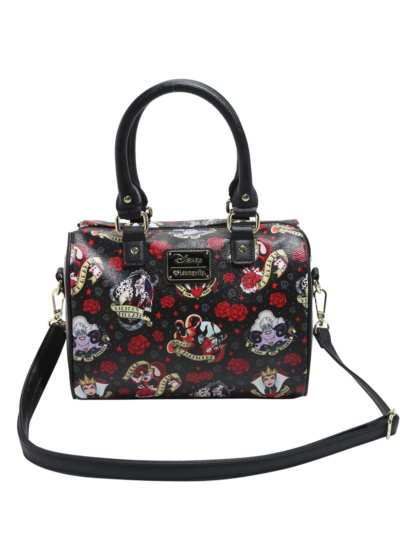 Loungefly Disney Villains Tattoo Flash Barrel Bag Pinterest Loungefly Disney Villains Tattoo Flash Barrel Bag