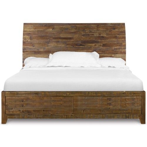 Shimna Liffey Platform Bed With Hidden Storage Drawers King Size In New Condition For Sale In Brooklyn Ny Vintage Bed Bed Bed Frame