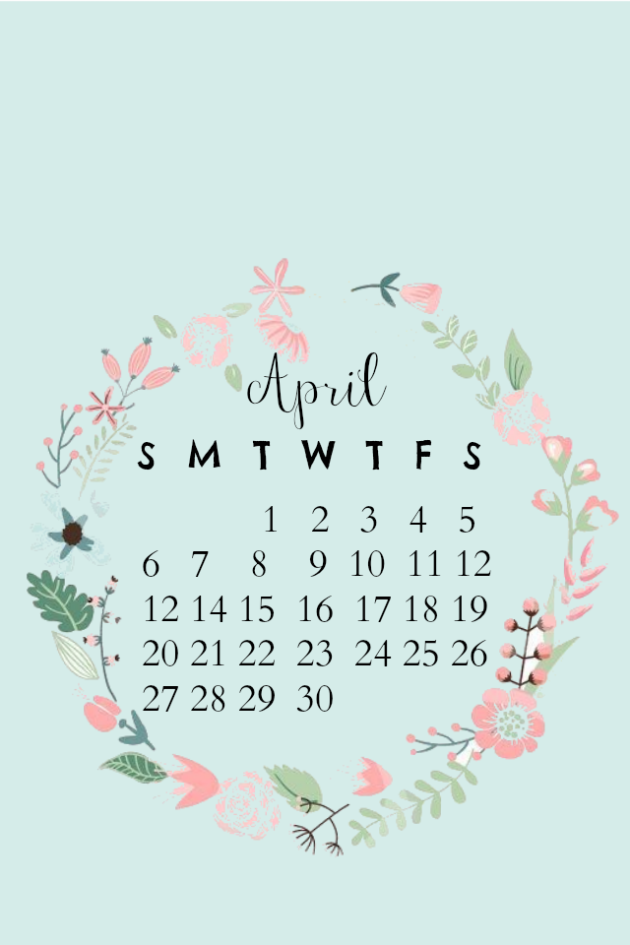 April 2018 Calendar Wallpaper - FREE DOWNLOAD