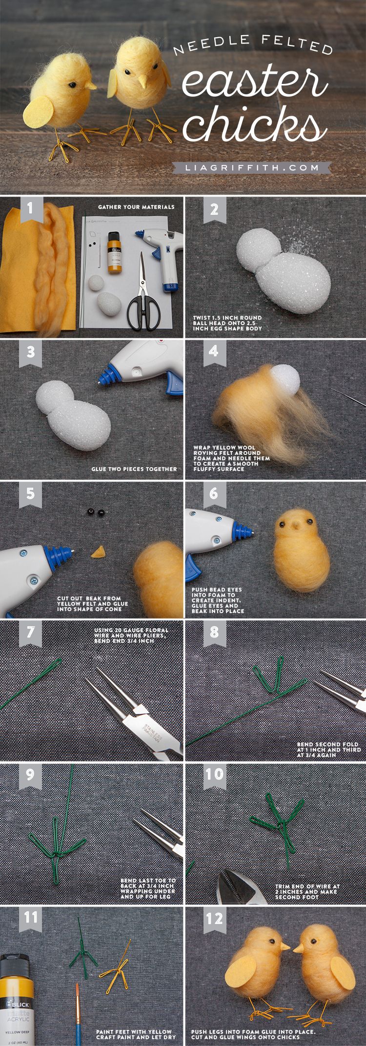 Needle Felted Chick #feltedwoolanimals