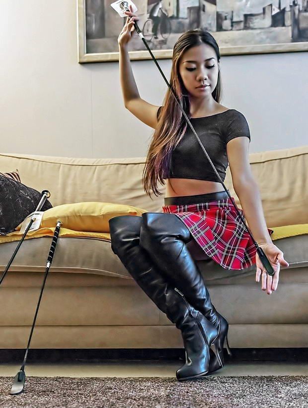Schoolgirl tugging girl mistress