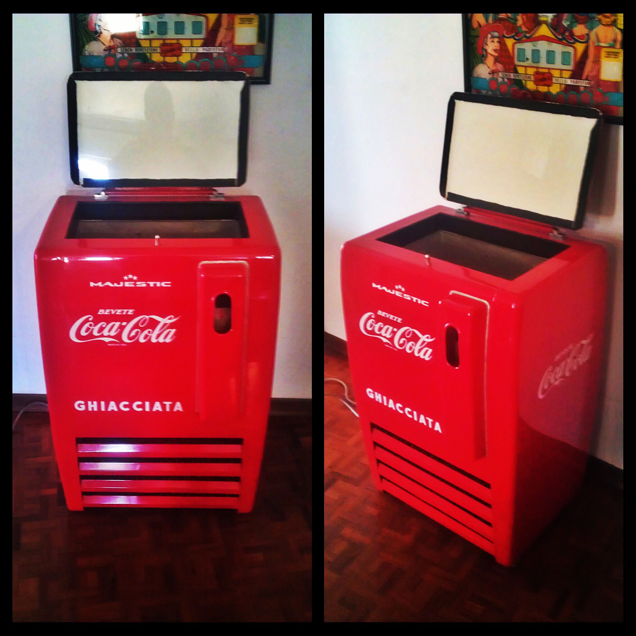 Frigo Ghiacciaia Pozzetto Cocacola Majestic Anni 50 Show Room