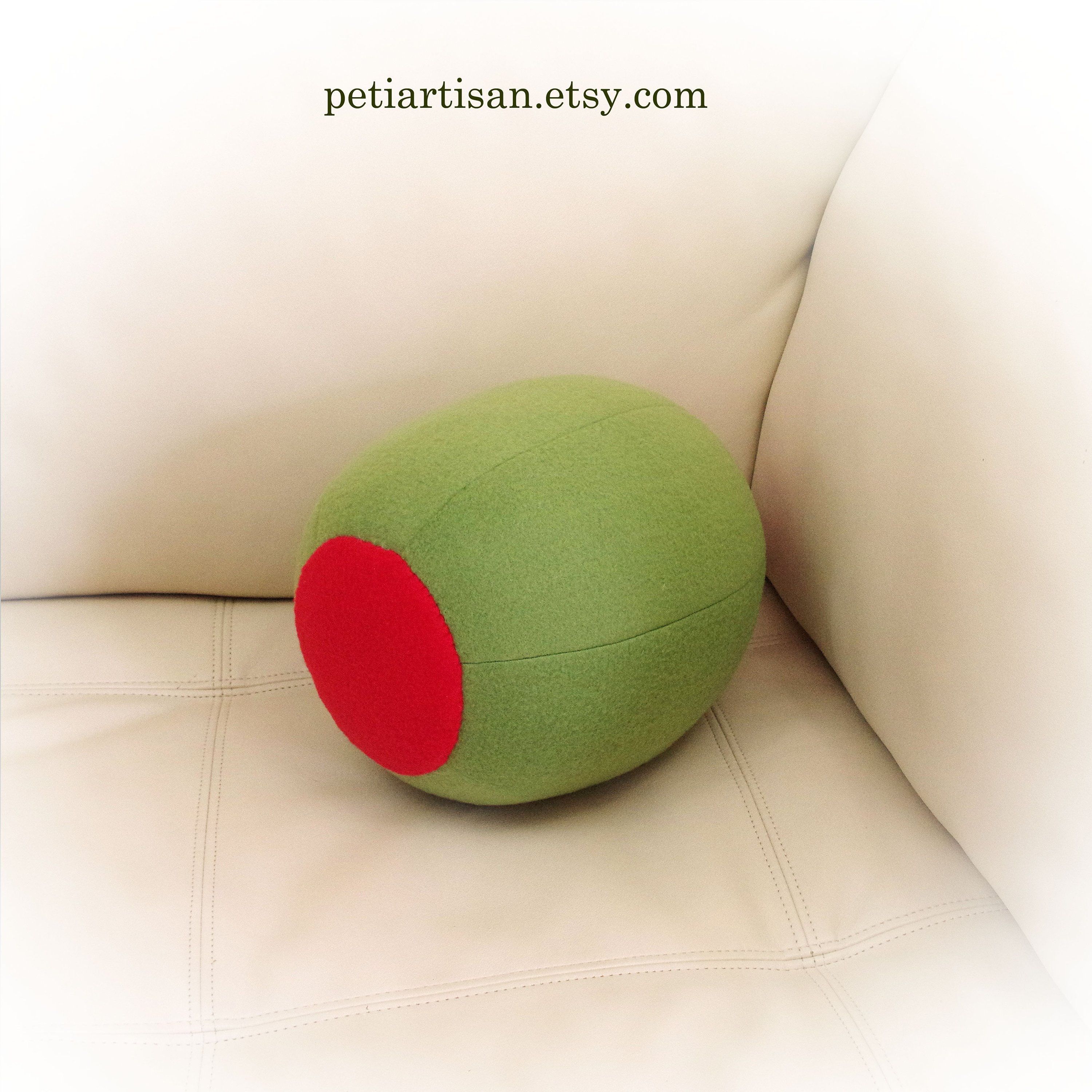 Olive Pillow, Cocktail Pillow, Martini Pillow, Food Pillow, Fruit Pillow, Toy Pillow, 3D Pillow