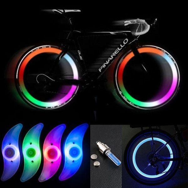 Outdoor MTB Bicycle Bike Cycling Tyre Tire Wheel Valve 32 LED Spoke Light Lamp