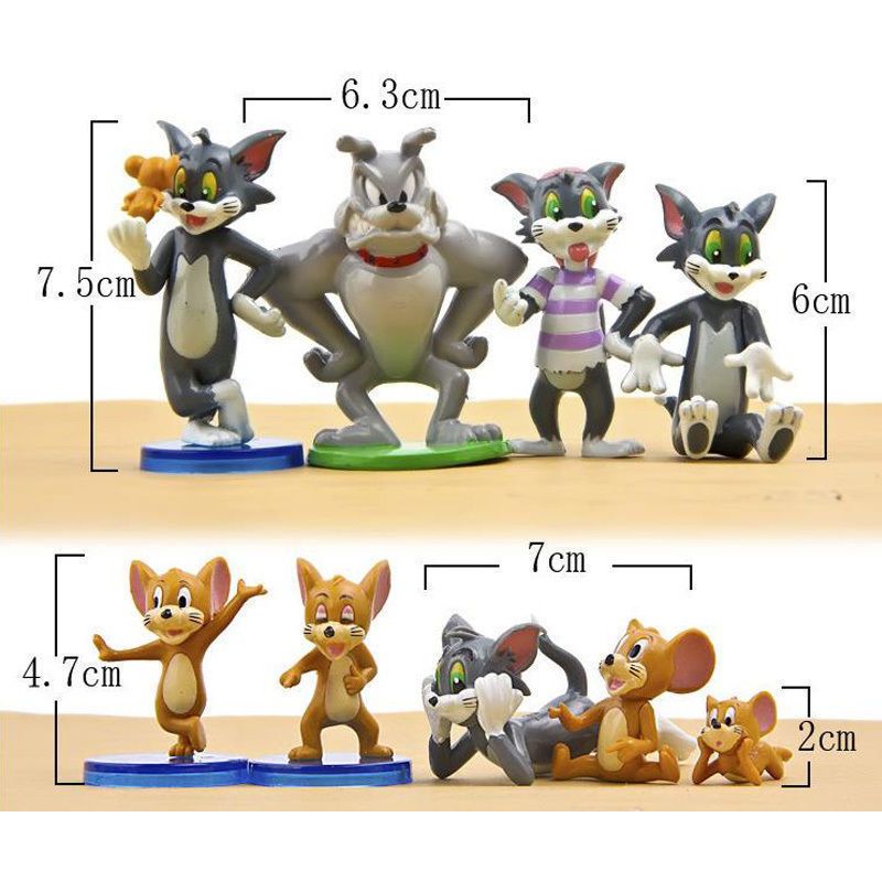 Tom And Jerry Figure Cartoon Cat /& Mouse Toys Set of 9pcs Cute Anime Child Gift