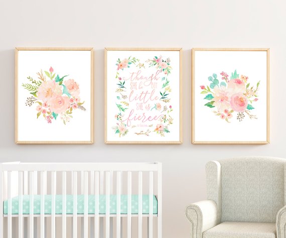 wall art for nursery girl