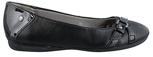 Black US 5 Vionic Spark Kiska Round Toe Suede Flats