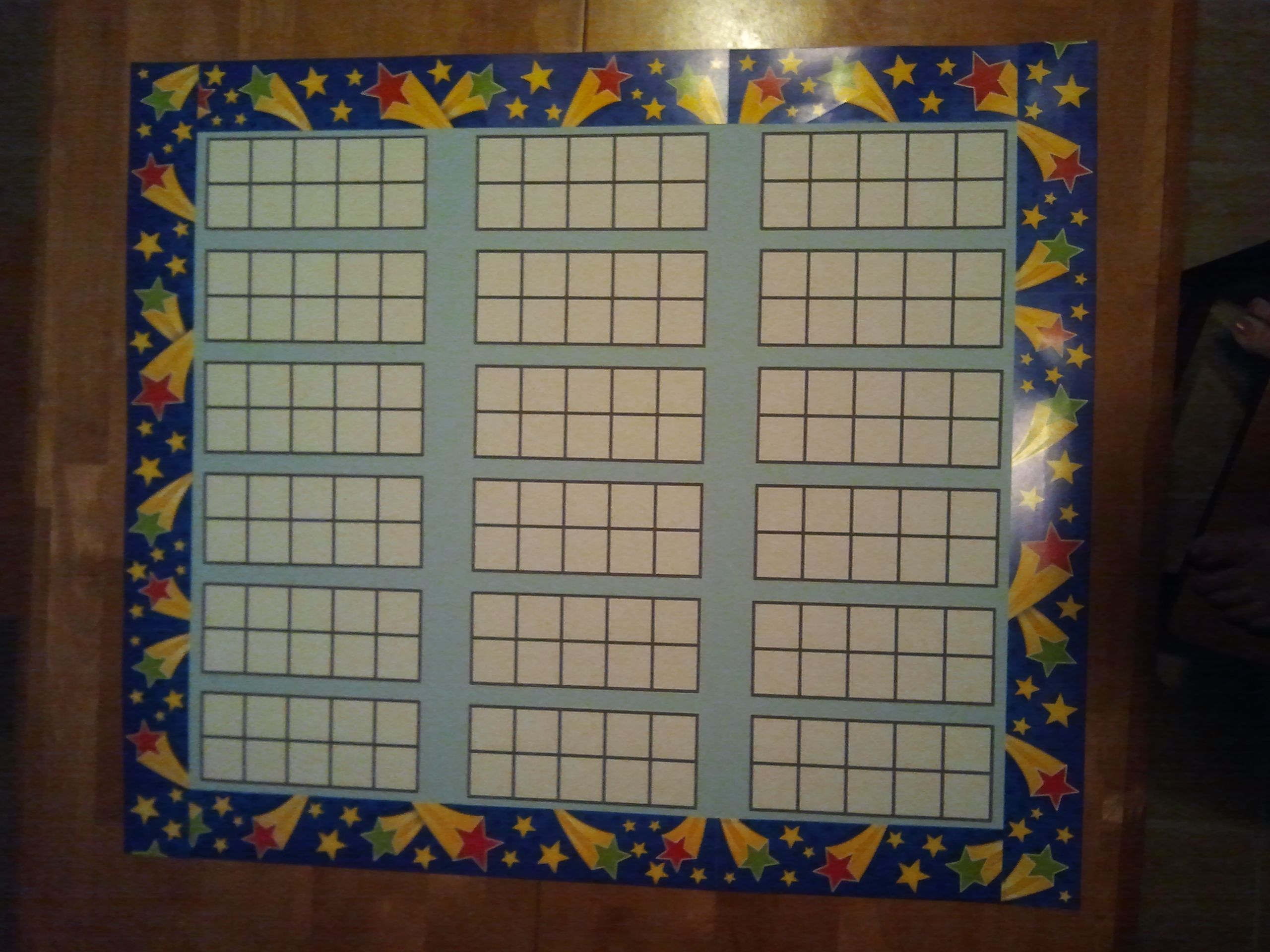 180 Days of school 10 frame board. We add a sticker and