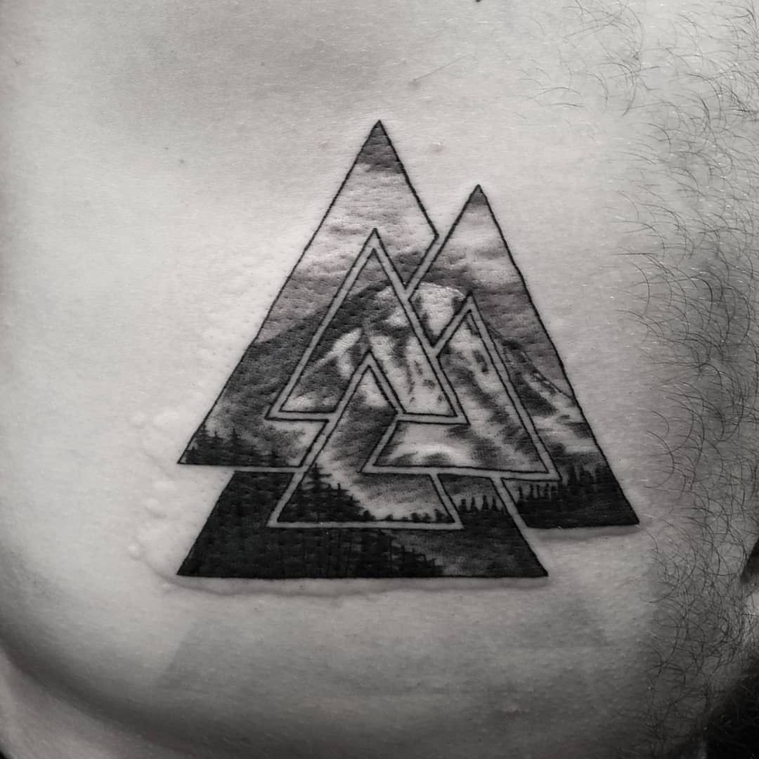 interlocking triangles tattoo interlocking triangles tattoo
