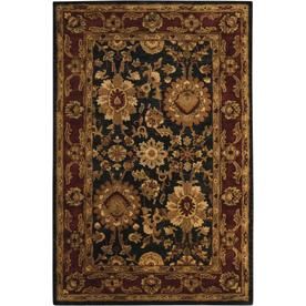 Nourison Jaipur Black Rectangular Indoor Handcrafted Area Rug Rectangular Indoor Handcrafted Area Rug