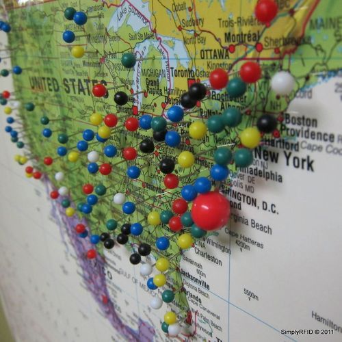 create a map of the world and pinpoint where i ve been with pins