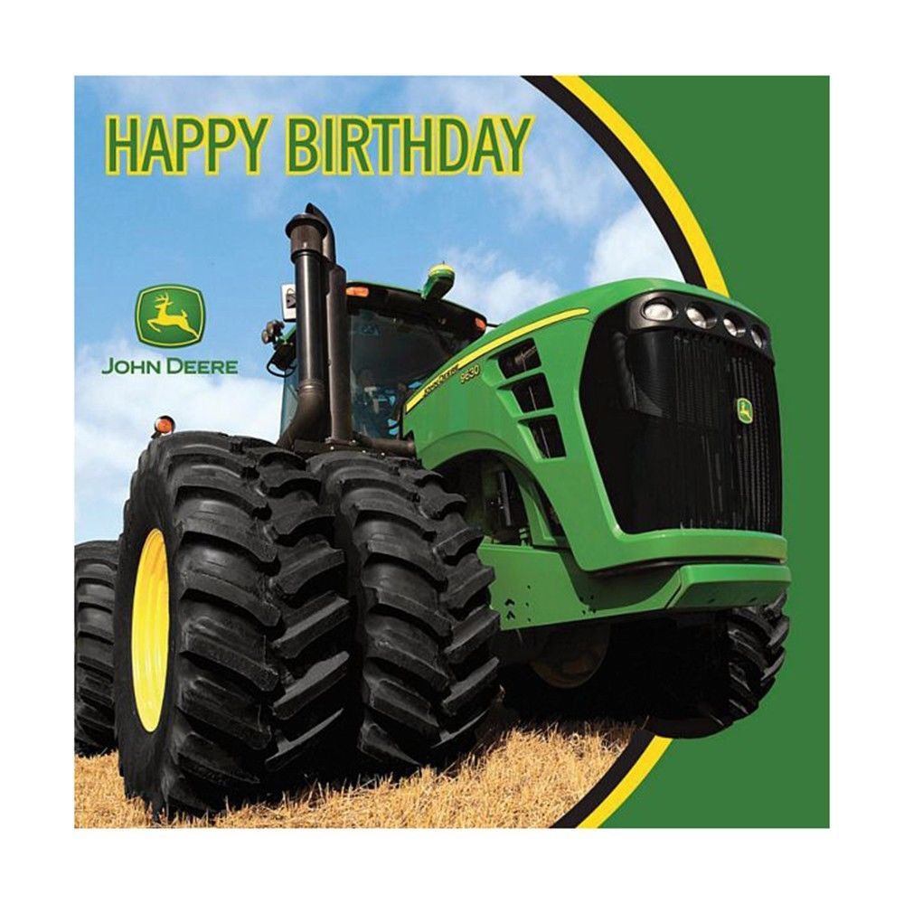 16 John Deere Farm Tractor Happy Birthday Party 6.5\ 16 John Deere Farm Tractor Happy Birthday Party 6.5\