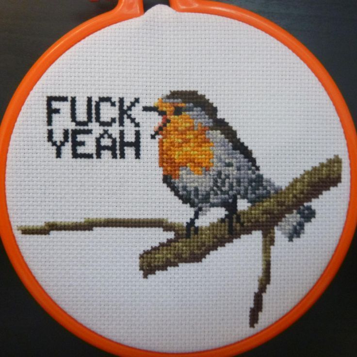 Download F. Yeah Robin PDF Cross Stitch Pattern | Cross stitch funny, Cross stitch designs, Cross stitch