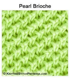 Download Knitting Stitch Patterns - Brioche Knitting: Pearl Brioche stitch. | Brioche knitting patterns ...