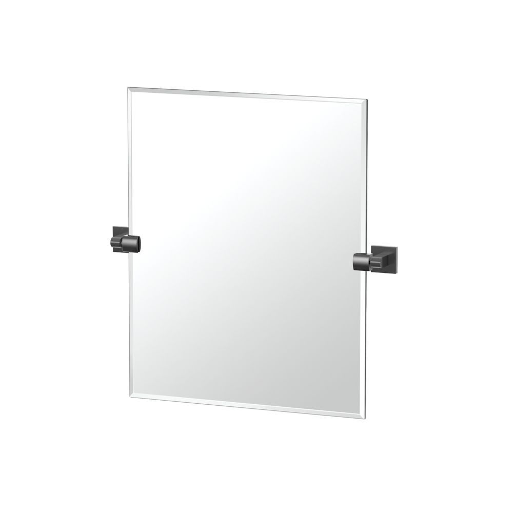 Elevate 24 Inch H Frameless Rectangle Mirror Matte Black Products In 2019 Modern Bathroom Mirrors Contemporary Bathroom Mirrors Large Rectangle Mirror