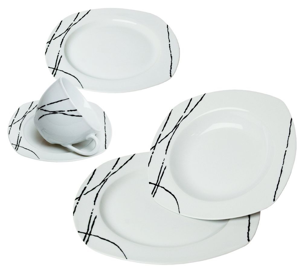 Servicio de camping de piza elegir: de 4/ piezas para 1/ pers//8/ piezas para 2/ personas//16/ piezas 100/% melamina de vajilla capuchino elfenbeinweiss//marr/ón rectangular para 4/ personas//24/ piezas para 6/ personas