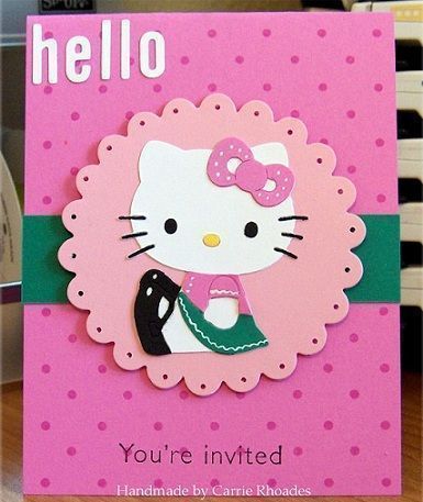 kitty invitation cards