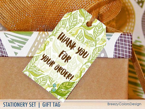 thank you tags for plants printable gift card greenery