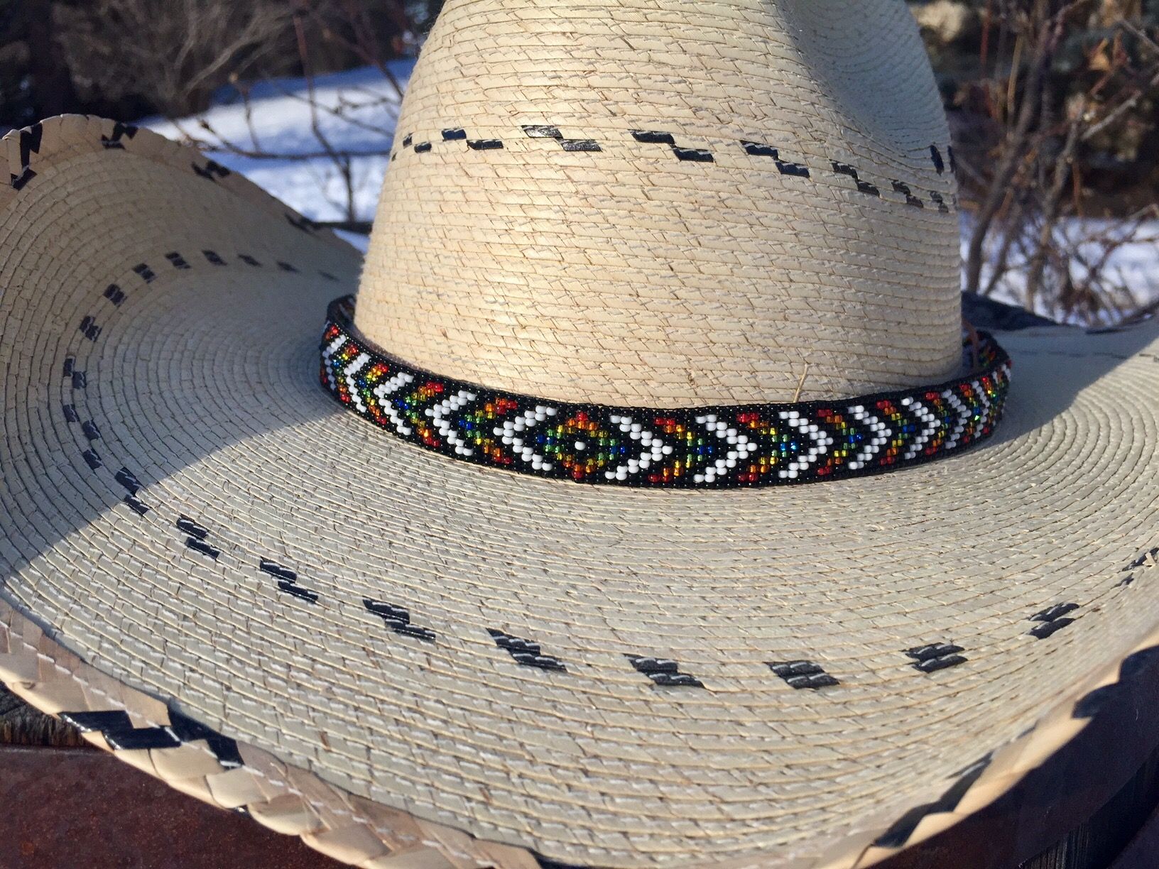 Beaded Cowboy Hat Band black | Cowboy hat bands, Cowboy hats, Hat band
