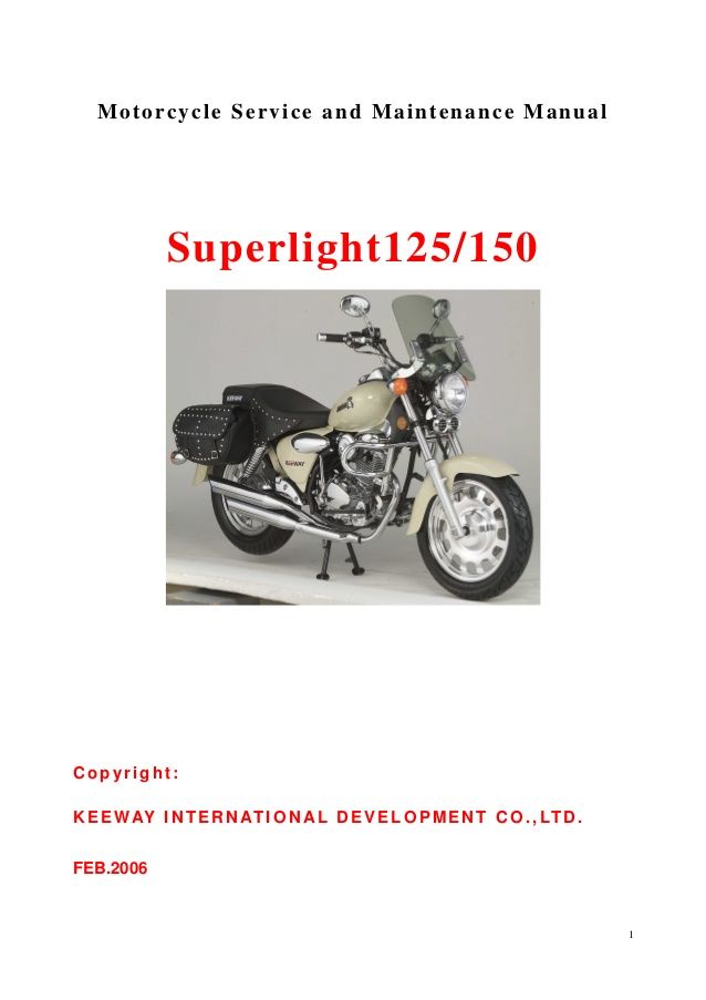 Keeway Superlight 125 Service Manual Moto Motorcycle