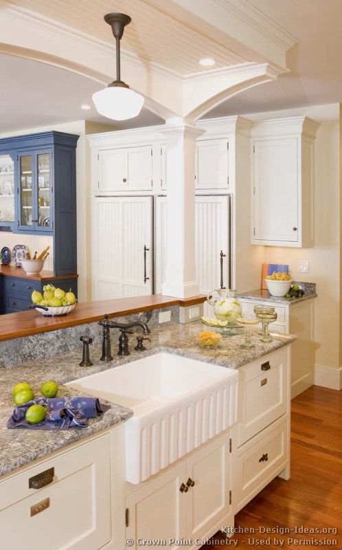 Kitchen Idea of the Day: This luxury kitchen island includes an apron sink flanked on both Kitchen Idea of the Day: This luxury kitchen island includes an apron sink flanked on both