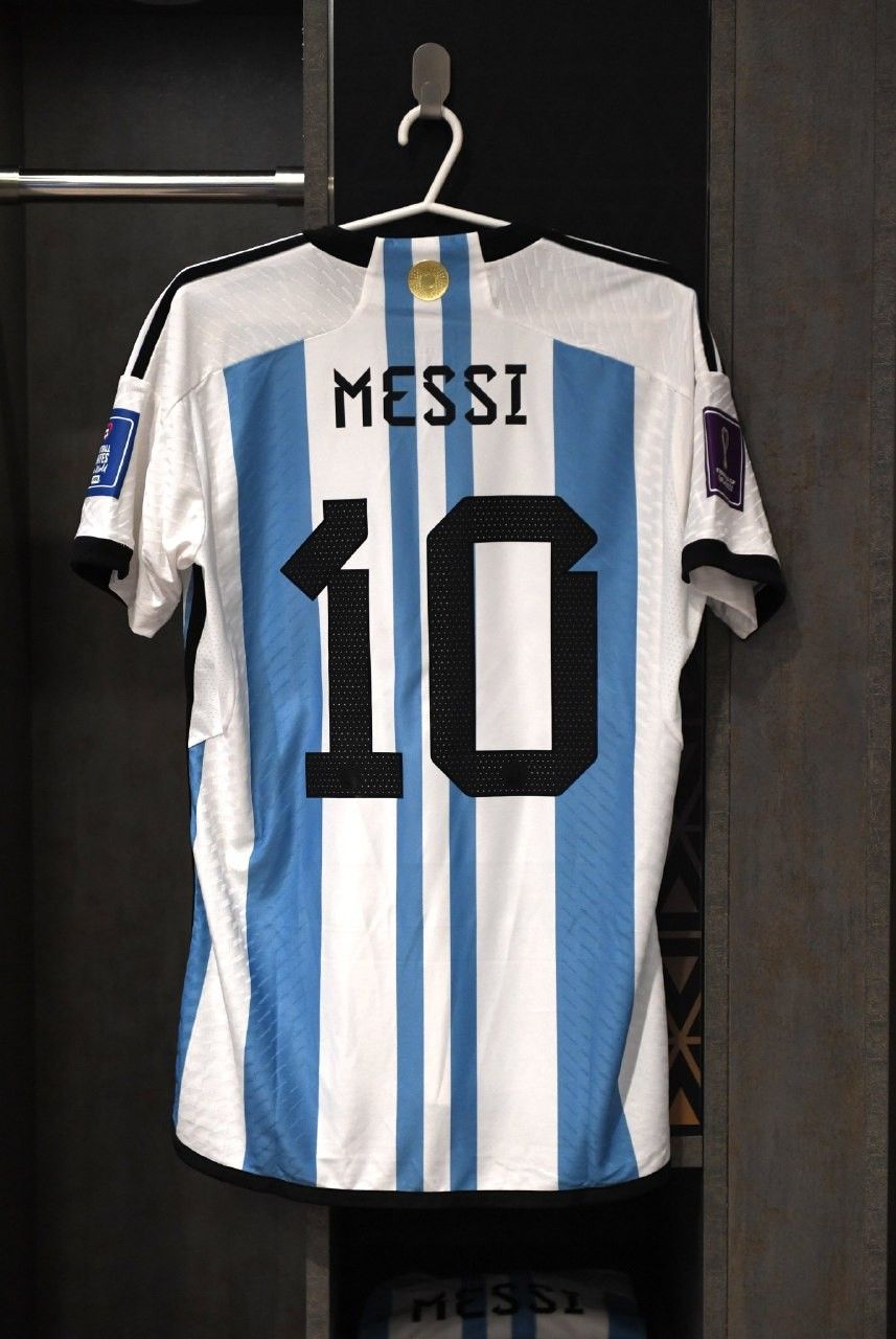 Adidas argentina 22 messi home jersey in white light blue – Artofit