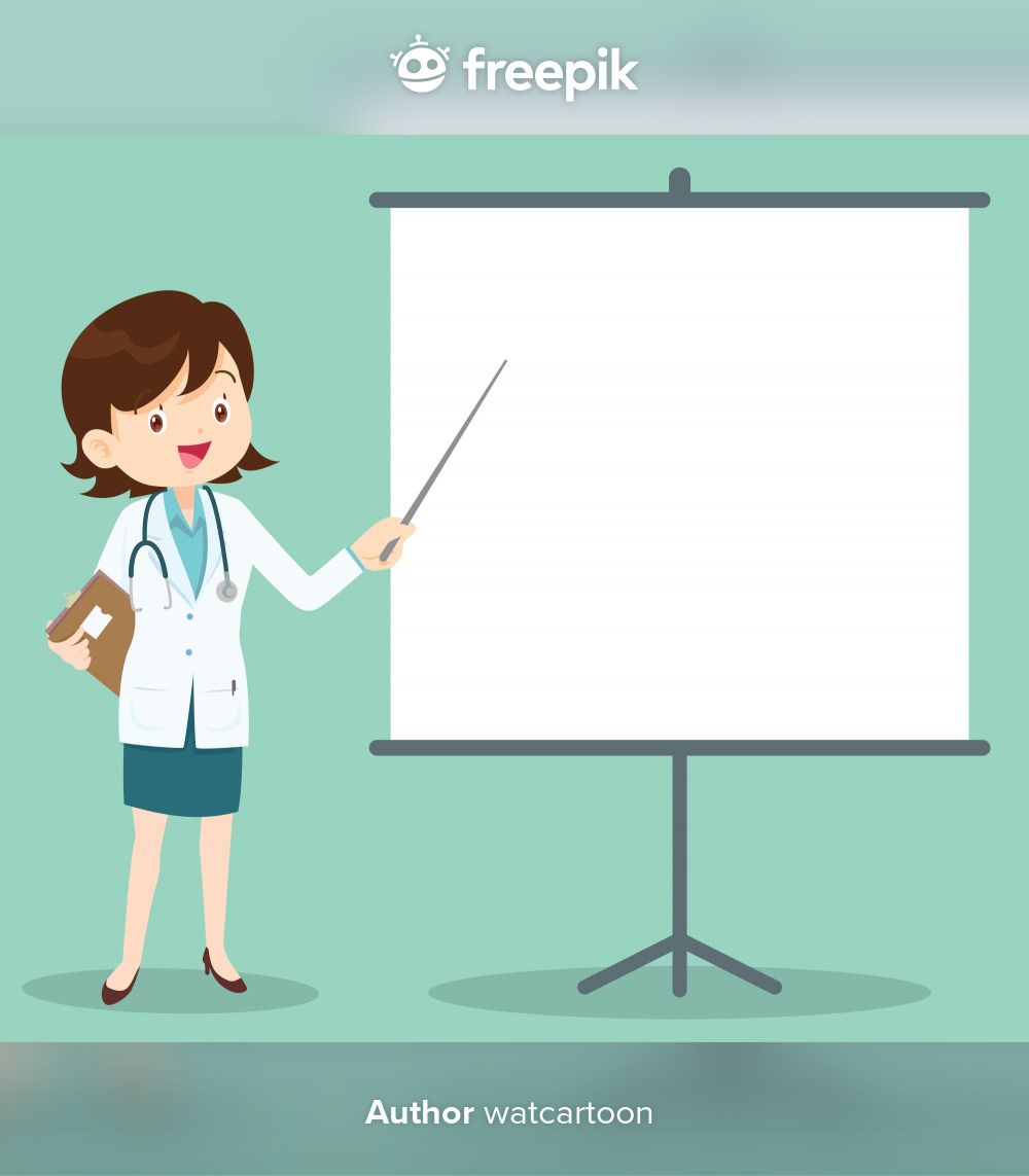 Smart female doctor presenting with proj... | Premium Vector #Freepik #vector #people #education #medical #character Female Doctor, Character Illustration, Graphic Resources, Freepik, Presents, Medical, Education, Premium, People