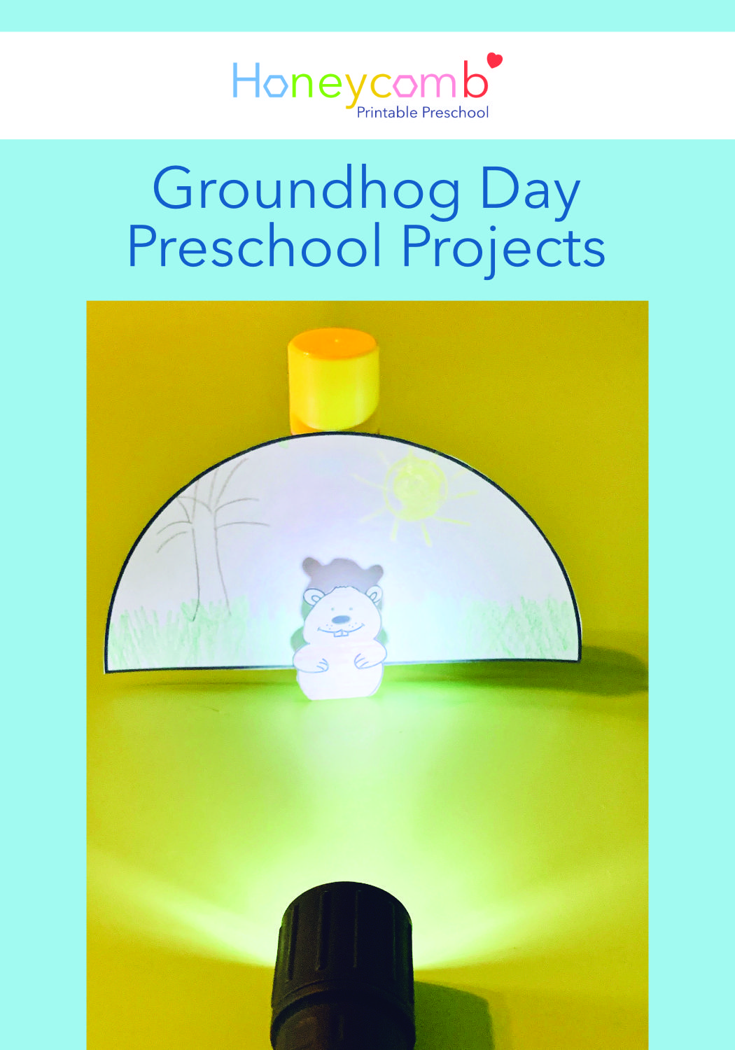 Preschool Groundhog Day Science Craft for 3-4 year olds.