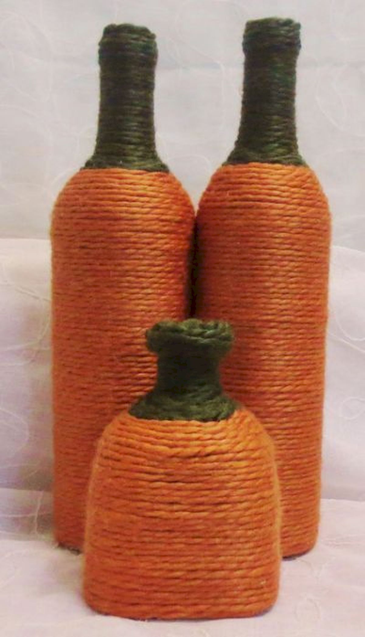 Diy Empty Wine Bottles For Thanksgiving Or Decorations Fall Wine Bottles Wrapped Wine Bottles Wine Bottle Diy Crafts