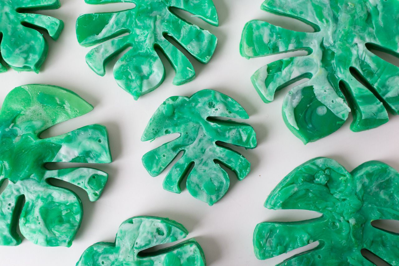 DIY Monstera Swiss Cheese Leaf Soaps | Fall For DIY