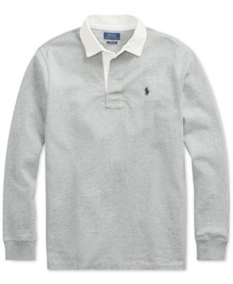 Polo Ralph Lauren Men/'s Gray Heather Iconic Rugby Polo Shirt