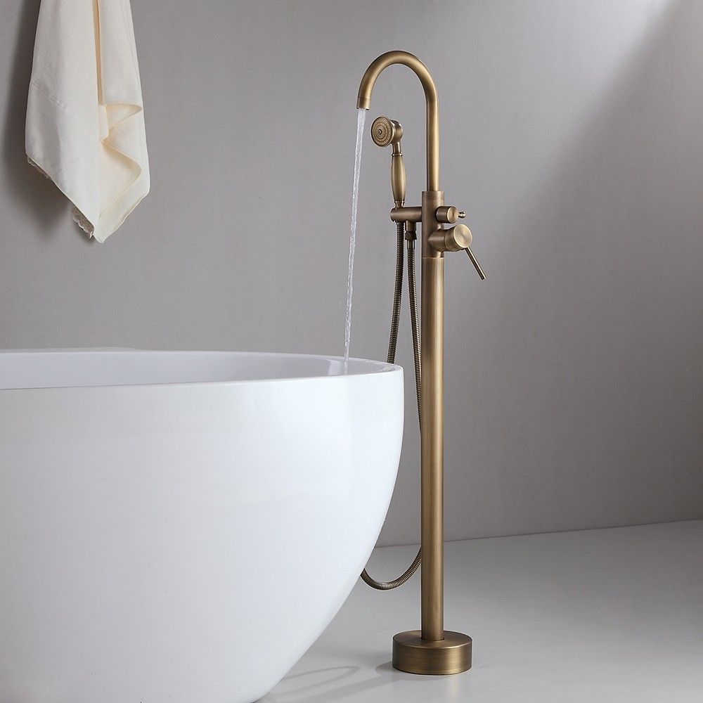 Classic Antique Brass Single Lever Handle Swivel Spout Free