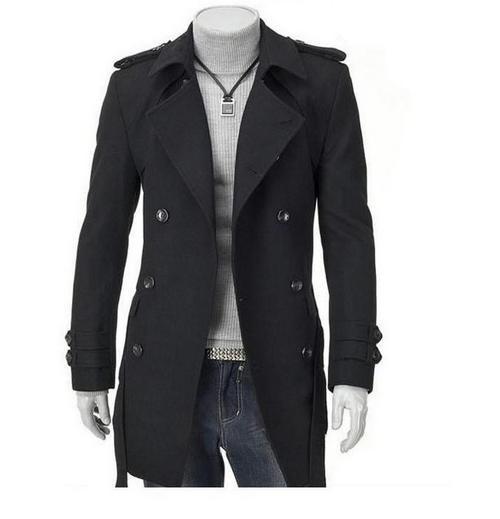 Fashion Coat Shoulder Board Long Overcoat Outwear Woolen Fashion Coat Shoulder Board Long Overcoat Outwear Woolen