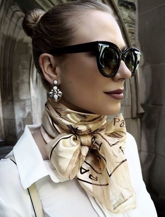 Ideas Inspiradoras Para Llevar El Pañuelo En El Cuello Moda Estilo Estilo Elegante Estilos De Bufanda