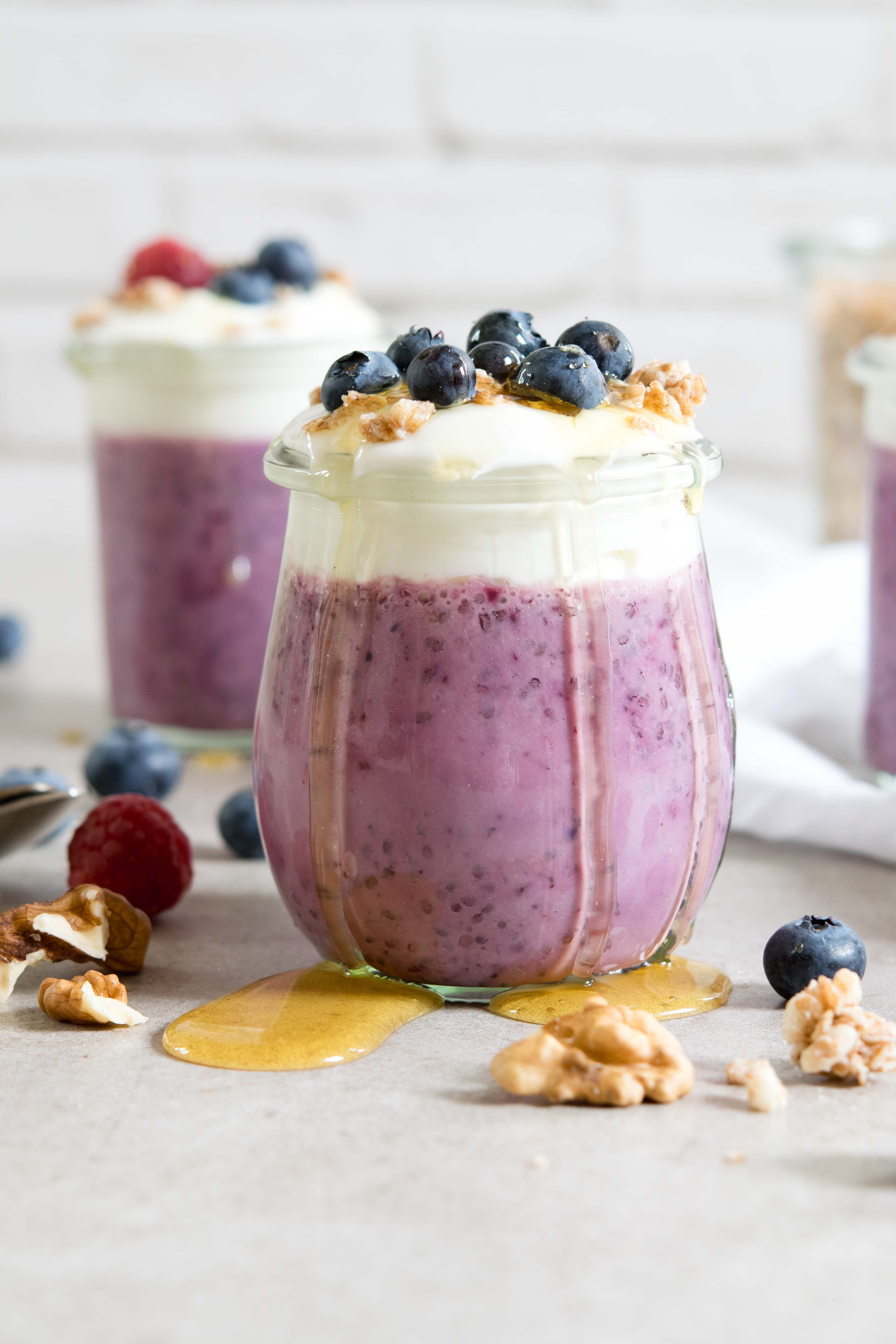 Heidelbeeren-Chia-Pudding zum Frühstück - mintnmelon
