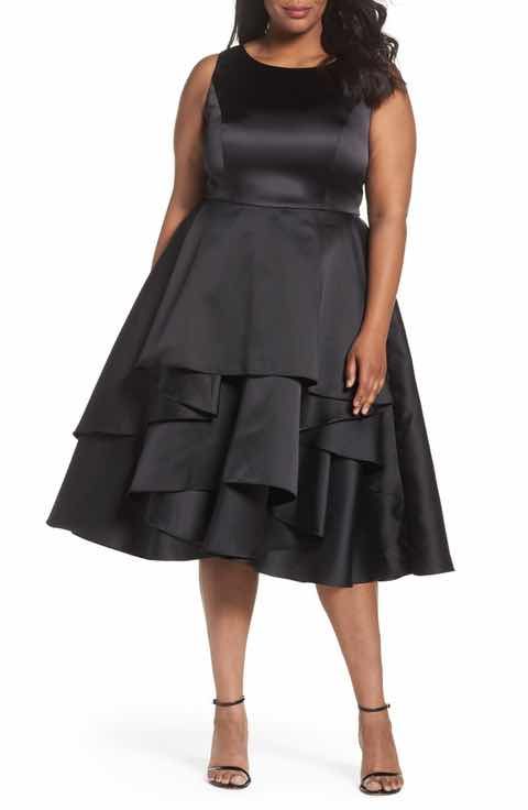 Adrianna Papell Charmeuse Mikado Flounce Tier Party Dress Plus Size Dresses Party Dress Fashion Dresses