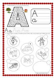 english worksheet letter a education pinterest worksheets learning the letter a