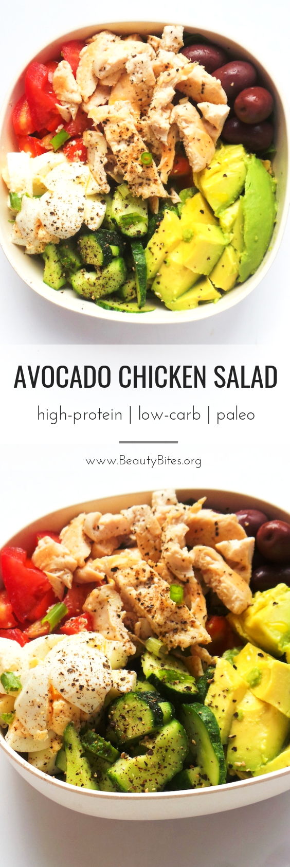 Healthy Avocado Chicken Salad Recipe | Low Carb + Meal Prep Option #dinnerideas2019