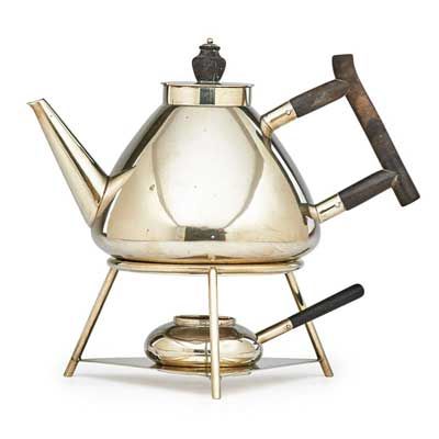 Dr Christopher Dresser Teapot On Stand With Burner England Ca Dr Christopher Dresser Teapot On Stand With Burner England Ca 1880 Silver Plated Br Ebony All Stamped 3 1878 And Burne