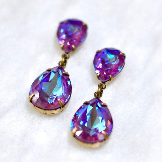 Burgundy Rainbow Earrings Swarovski Crystal Delite Burgundy Rainbow Earrings Swarovski Crystal Delite