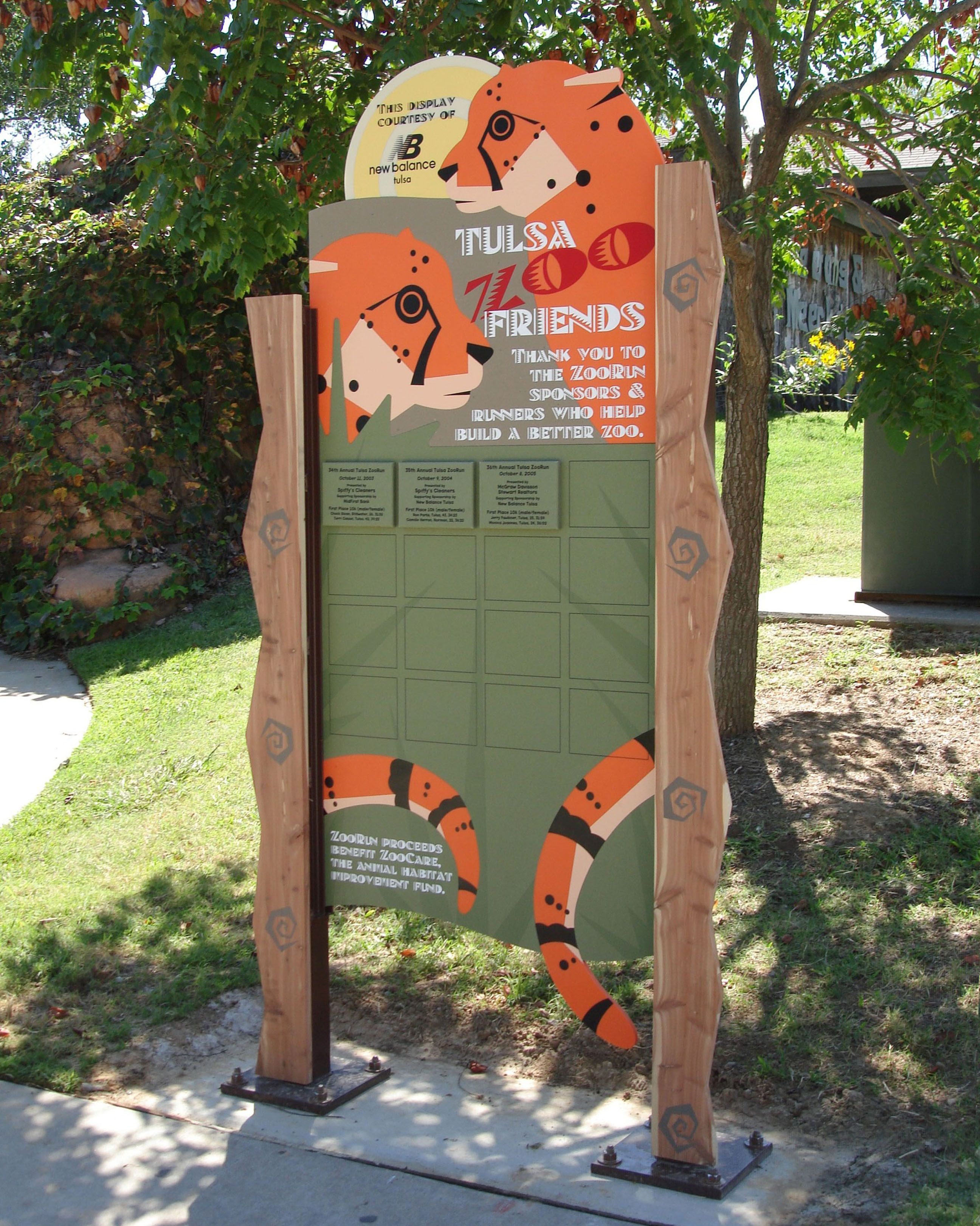 Donor Wall Outdoors Partners In Recognition Inc Zoo Signage Signage Design Donor Wall